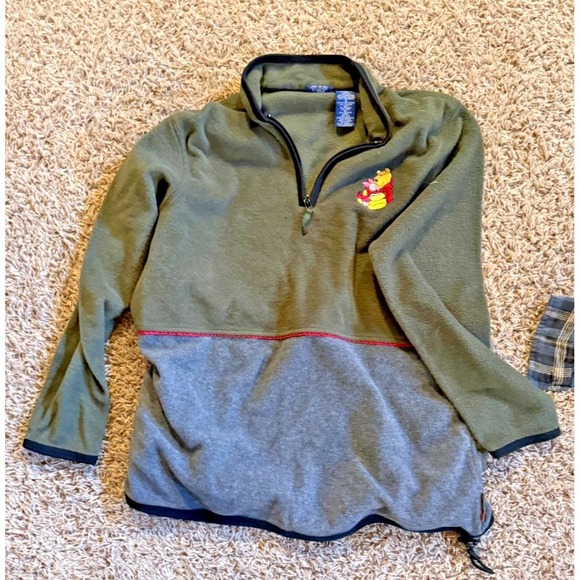 Disney Jackets & Blazers - Vintage Disney Store Winnie the Pooh Piglet Fleece Pullover Jacket Size L
